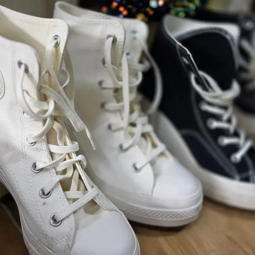 [BUNJANG] Converse Chuck Taylor All Star 70 Platform High Top Black Sneakers / 컨버스 척테일러 70 힐 블랙 하이