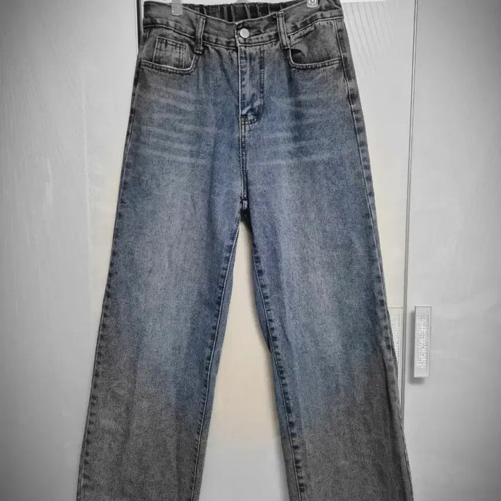 [BUNJANG] Vintage Washed Denim Wide Pants / 빈티지 워싱 데님 와이드 팬츠