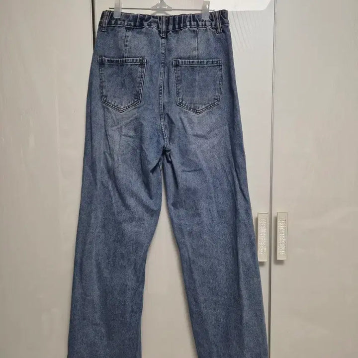 [BUNJANG] Vintage Washed Denim Wide Pants / 빈티지 워싱 데님 와이드 팬츠
