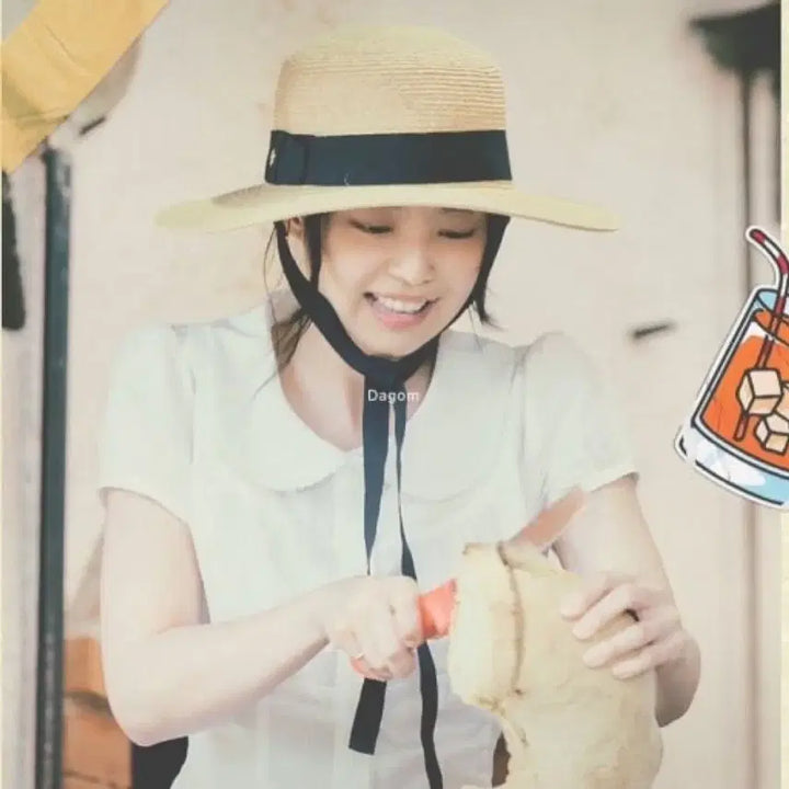 [BUNJANG] Rockfish Wide Hat Black / 제니착용)) 락피쉬 와이드햇 블랙 새상품 판매