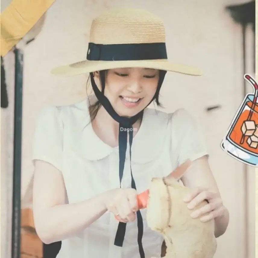 [BUNJANG] Rockfish Wide Hat Black / 제니착용)) 락피쉬 와이드햇 블랙 새상품 판매