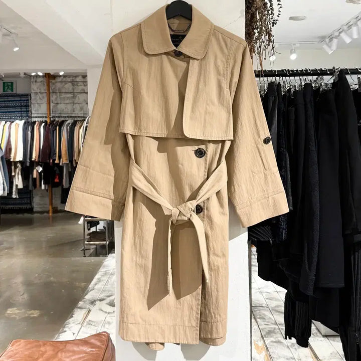 [BUNJANG] Vivienne Westwood Anglomania Belted Trench Coat Beige / 비비안 웨스트우드 앵글로매니아 베이지 벨티드 트렌치 코트