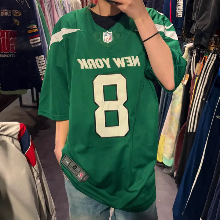 [BUNJANG] NFL x Nike Aaron Rodgers Green Short Sleeve Jersey / NFL X NIKE NFL NO.8 Rodgers 반팔 져지 그린