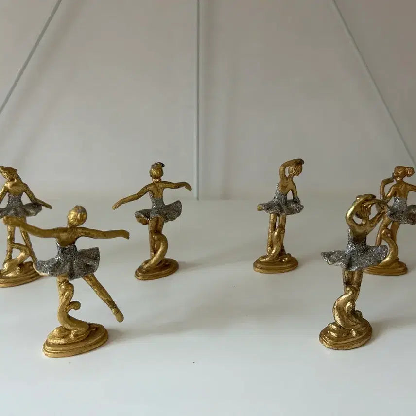 [BUNJANG] Bronze Ballet Dancers Set of 6 Figurines / 브론즈 발레 소녀 6점일괄