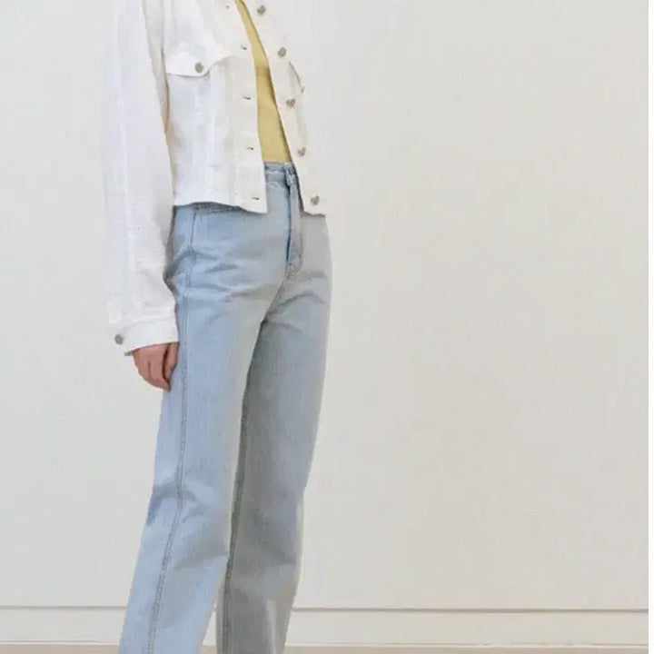 [BUNJANG] Linen Twill Lined Jacket (White) / 린넨 트윌 라인 자켓(화이트)