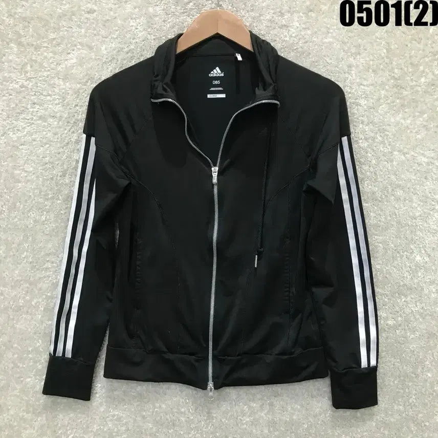 [BUNJANG] Adidas 3-Stripes Black Track Top XS / 아디다스 삼선 블랙 트랙탑 085 xs