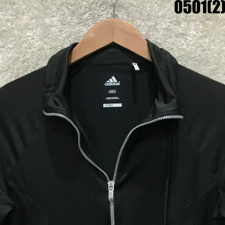 [BUNJANG] Adidas 3-Stripes Black Track Top XS / 아디다스 삼선 블랙 트랙탑 085 xs