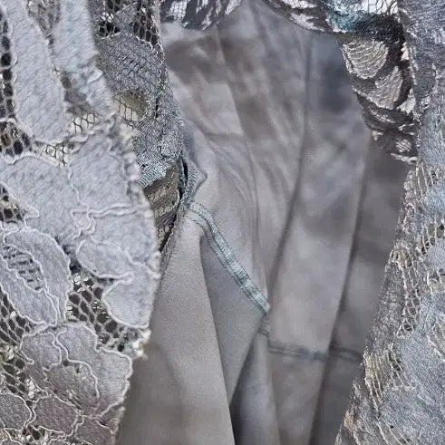 [BUNJANG] Renoma Lace Long Dress Grey / 레노마레이스 롱 원피스 그레이