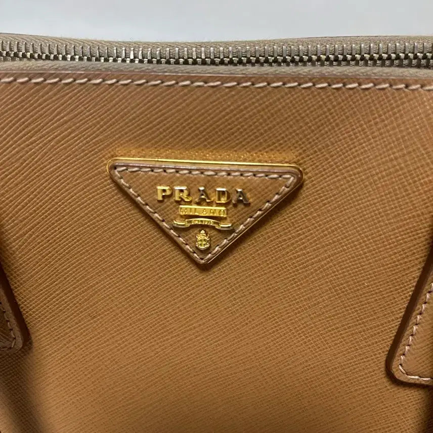 [BUNJANG] Prada Saffiano Lux Camel Tote Shoulder Bag / 네고x프라다 사피아노 럭스 카멜 토트백 숄더백