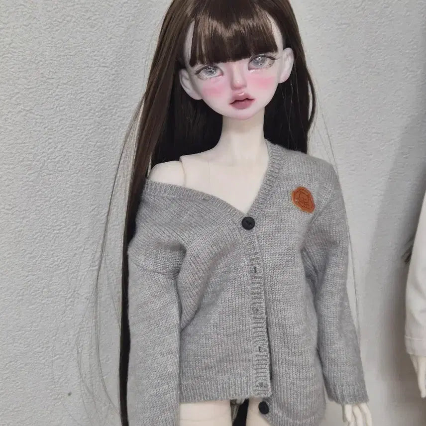 [BUNJANG] MSD 7-8 inch Ball Jointed Doll Wig - Matte Brown / msd 구관 가발 판매 7-8 인치 구체관절인형