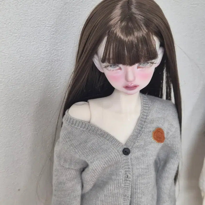 [BUNJANG] MSD 7-8 inch Ball Jointed Doll Wig - Matte Brown / msd 구관 가발 판매 7-8 인치 구체관절인형
