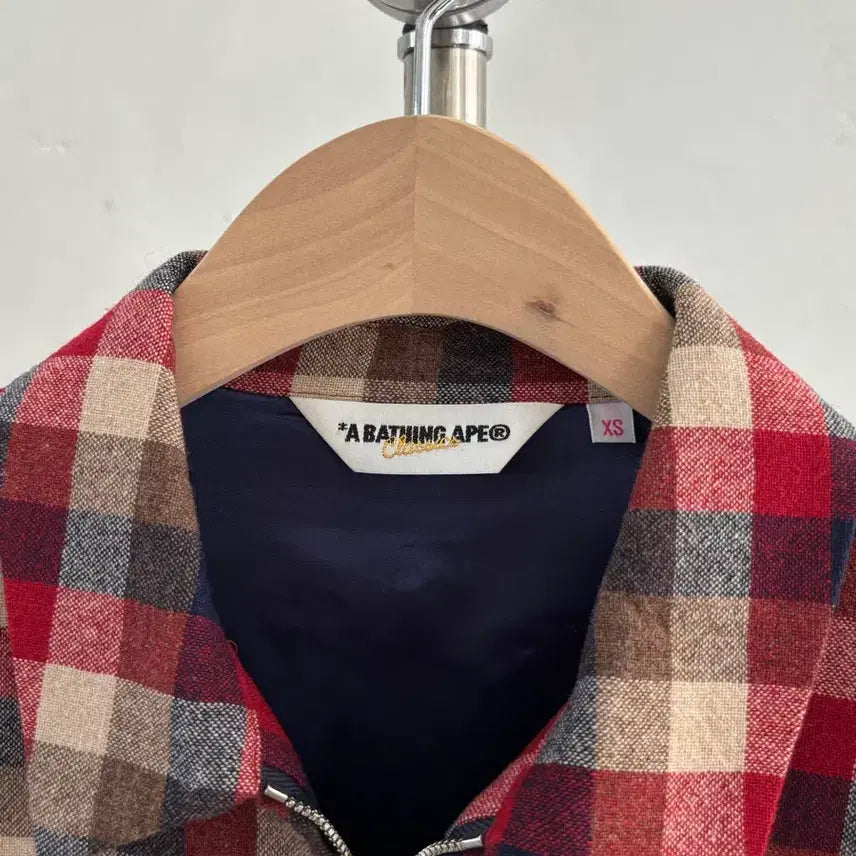 [BUNJANG] Bape Check Wool Zip-Up Jacket / Bape 베이프 체크 울 집업 자켓