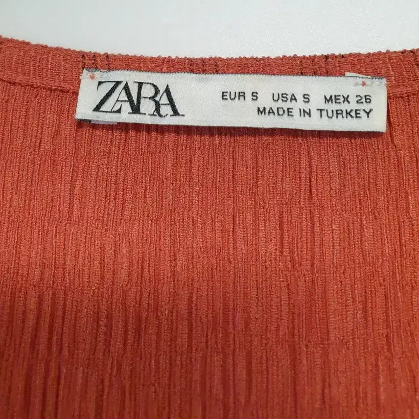 [BUNJANG] Zara V-Neck Short Sleeve Maxi Dress Orange / 자라 브이넥 반팔 롱 원피스 오렌지