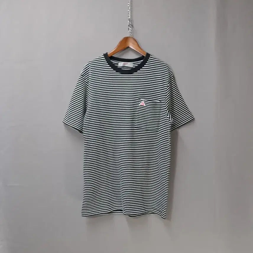 [BUNJANG] 8seconds Striped Cotton Long T-shirt / 8세컨즈 면 소재 스트라이프 롱티