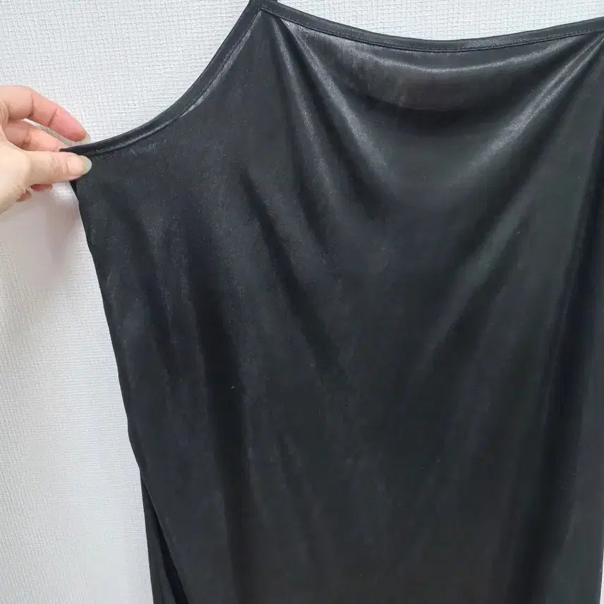 [BUNJANG] Plus Size Silky Inner Slip Dress 2-Pack (Black + Beige) / 빅사이즈 이너 원피스 블랙+베이지 2장 묶음