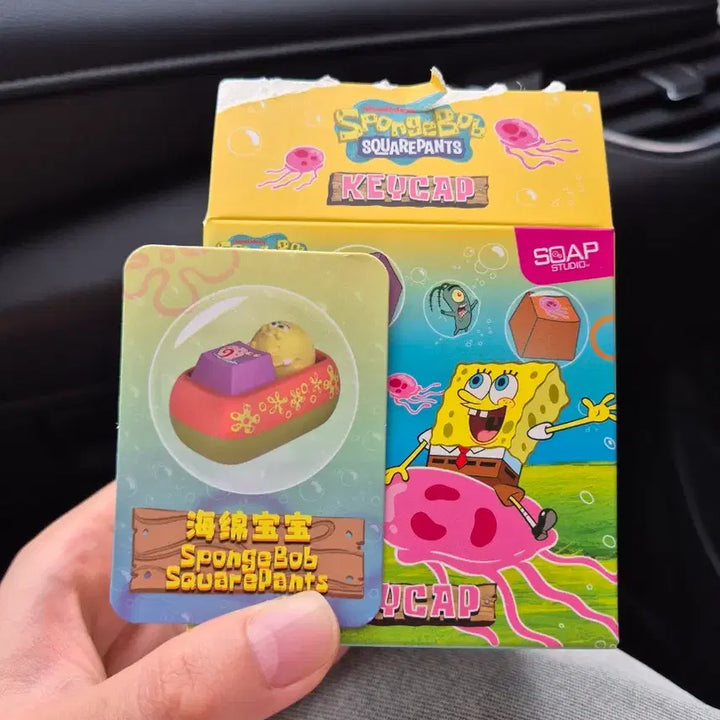 [BUNJANG] Tinyville SpongeBob Keycap Keyring / 타이니빌 스폰지밥 키캡 키링 교환