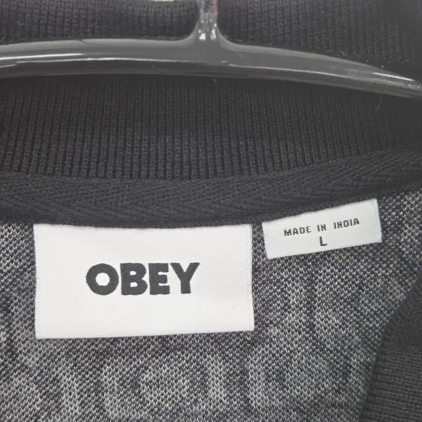 [BUNJANG] OBEY Pattern Short-Sleeve Knit Polo / L OBEY 오베이 패턴 반팔 카라 니트