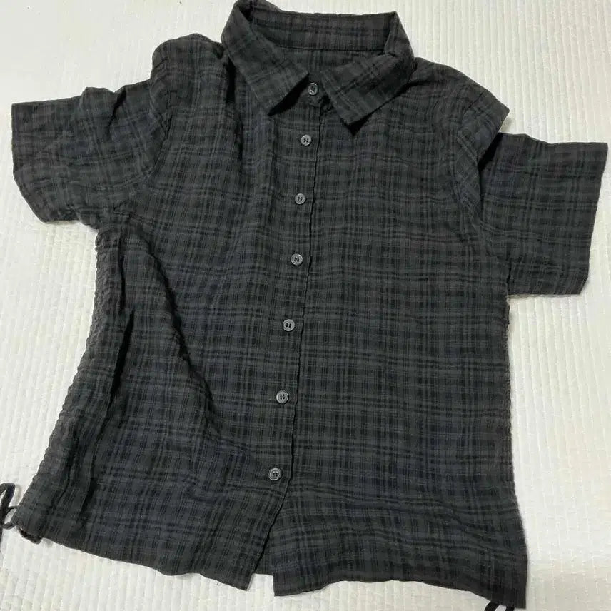 [BUNJANG] Short Sleeve Checkered Shirt / 빈팔 체크 셔츠