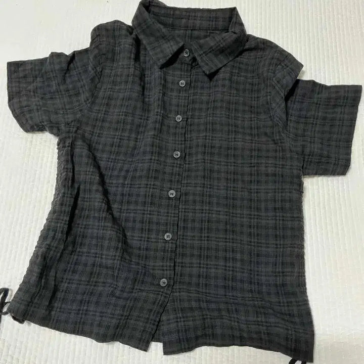 [BUNJANG] Short Sleeve Checkered Shirt / 빈팔 체크 셔츠