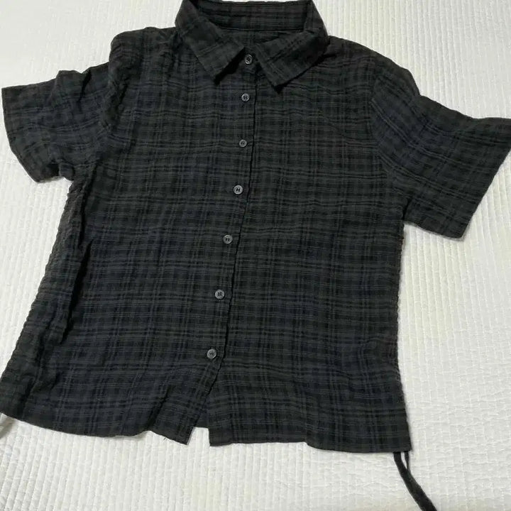 [BUNJANG] Short Sleeve Checkered Shirt / 빈팔 체크 셔츠