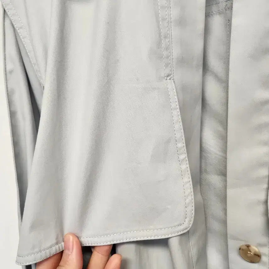[BUNJANG] MICHAA Trench Coat Sky Grey / 미샤 트렌치 코트 스카이 그레이