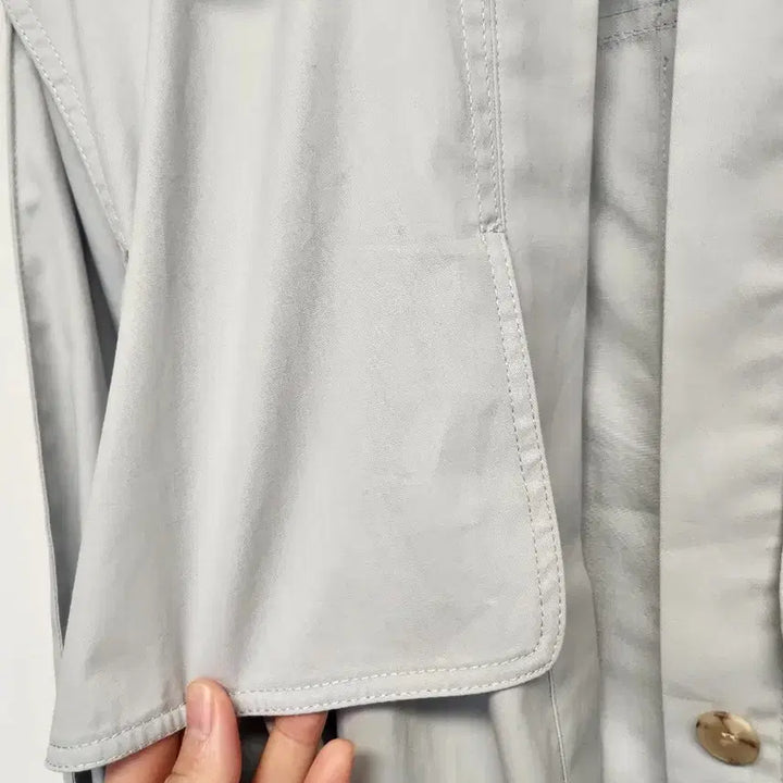 [BUNJANG] MICHAA Trench Coat Sky Grey / 미샤 트렌치 코트 스카이 그레이