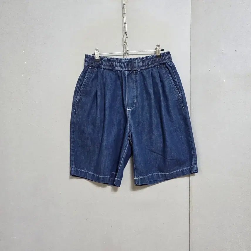 [BUNJANG] Denim Shorts with Elastic Waistband - Medium / 허리밴드 청반바지 M  n5214