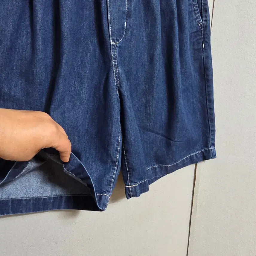 [BUNJANG] Denim Shorts with Elastic Waistband - Medium / 허리밴드 청반바지 M  n5214