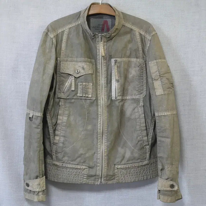 [BUNJANG] Buckaroo Garment Dyed Linen-Feel Summer Rider Jacket / 버커루 가브먼트 염색 한겹 여름 라이더 자켓 항공 점퍼 100 105 스
