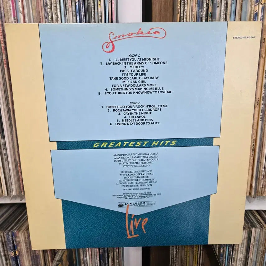 [BUNJANG] Smoky Greatest Hits Live LP Mint Condition / 스모키 Greatest Hits Live LP판 민트급