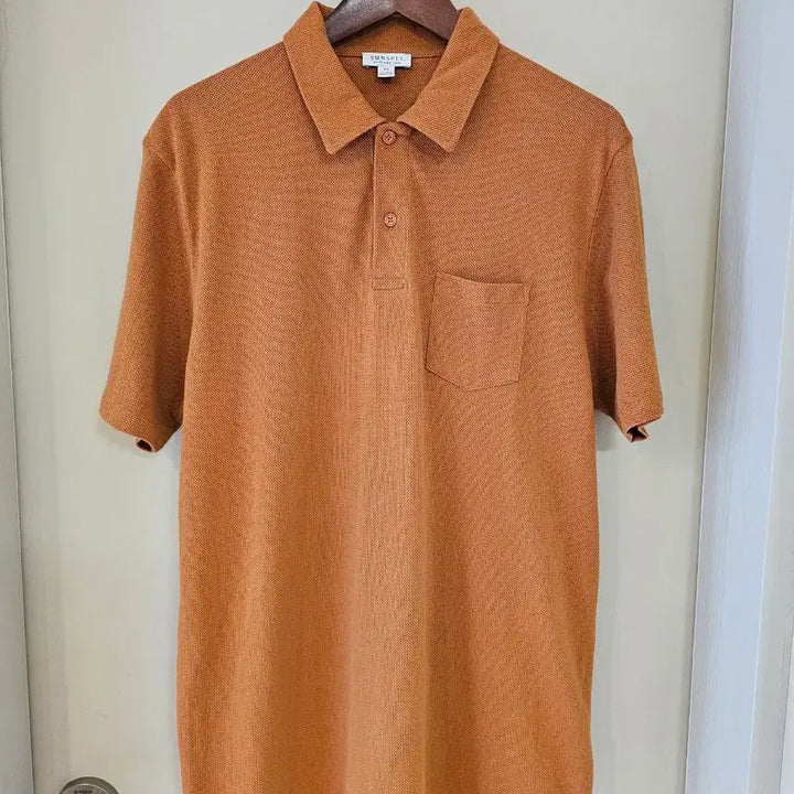 [BUNJANG] Sunspel Waffle PK Short Sleeve T-Shirt Brown XL / [정품] 선스펠 Sunspel 와플 PK 반팔 티셔츠