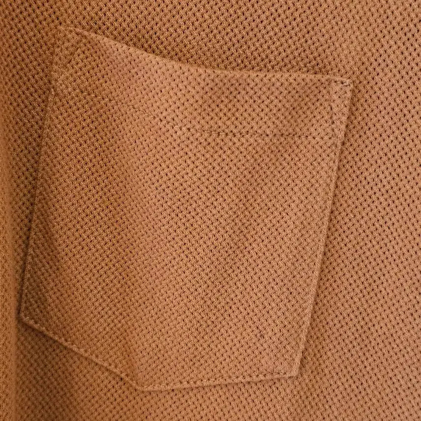 [BUNJANG] Sunspel Waffle PK Short Sleeve T-Shirt Brown XL / [정품] 선스펠 Sunspel 와플 PK 반팔 티셔츠