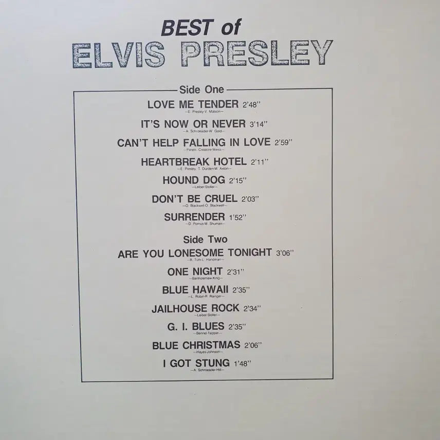 [BUNJANG] Elvis Presley Best Album LP 1980 / 엘비스 프레슬리 베스트 앨범 LP 1980