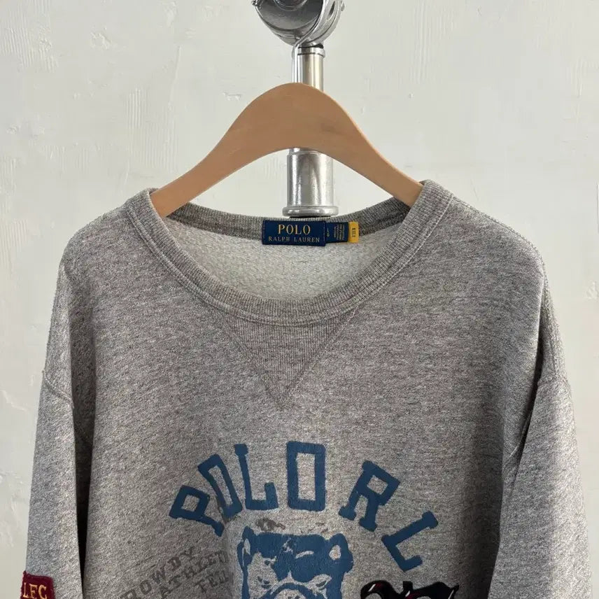 [BUNJANG] Polo Ralph Lauren New Label Graphic Embroidered Sweatshirt / Polo 폴로 랄프로렌 신형라벨 그래픽 엠브로이드 맨투맨