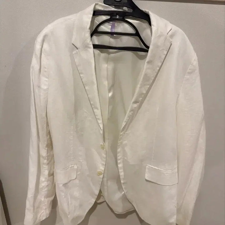 [BUNJANG] ZARA Linen Blazer L White / 자라ZARA 린넨 블레이저 L 화이트