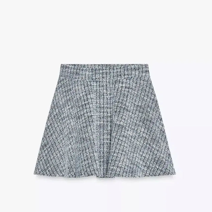 [BUNJANG] Zara Jacquard Mini Skirt - Blue (Size S) / [새상품/S] 자라 자카드 미니스커트 - 블루 (26사이즈)