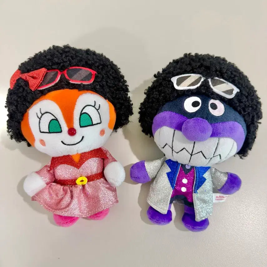 [BUNJANG] Anpanman Museum Limited Edition Bacteria Man Jururuko Disco Keyring Plush / 호빵맨 뮤지엄 한정판 세균맨 짤랑이 디스코 키링 인형