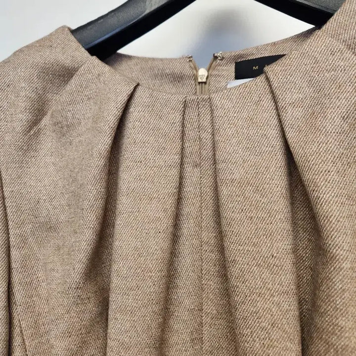 [BUNJANG] MICHAA Wool Belted Dress Beige / 미샤 모직 베이지 벨트 원피스