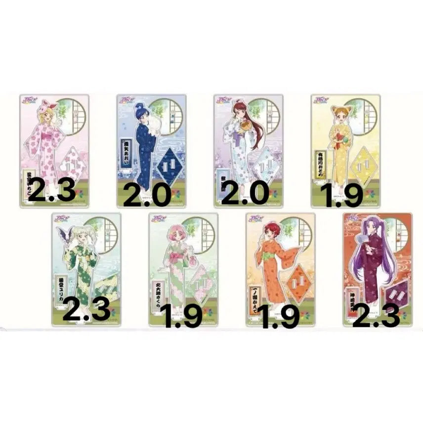 [BUNJANG] Aikatsu Summer Party Acrylic Stand Bundle Set / 아이카츠 썸머파티 아크릴 스탠드 양도