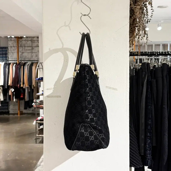 [BUNJANG] Gucci Black GG Cherie Line Tote Bag / 구찌 블랙 GG 셰리 라인 토트백