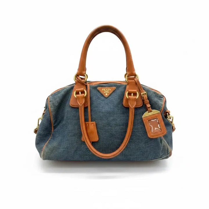 [BUNJANG] Prada Denim Bowling Tote Bag / 프라다 정품 데님 보울레토 토트백