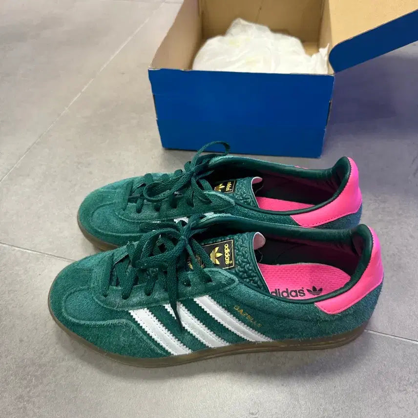 [BUNJANG] Adidas Gazelle Green Pink Sneakers / 아디다스 가젤 그린 핑크