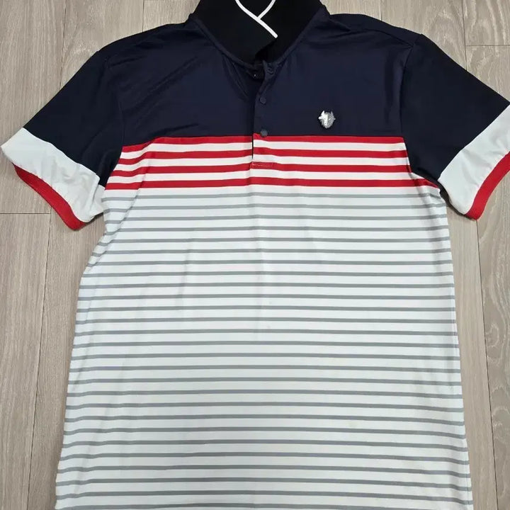 [BUNJANG] Black &amp; White Stripe Collar Short Sleeve T-Shirt Men / 블랙앤화이트 스트라이프 카라반팔티남성