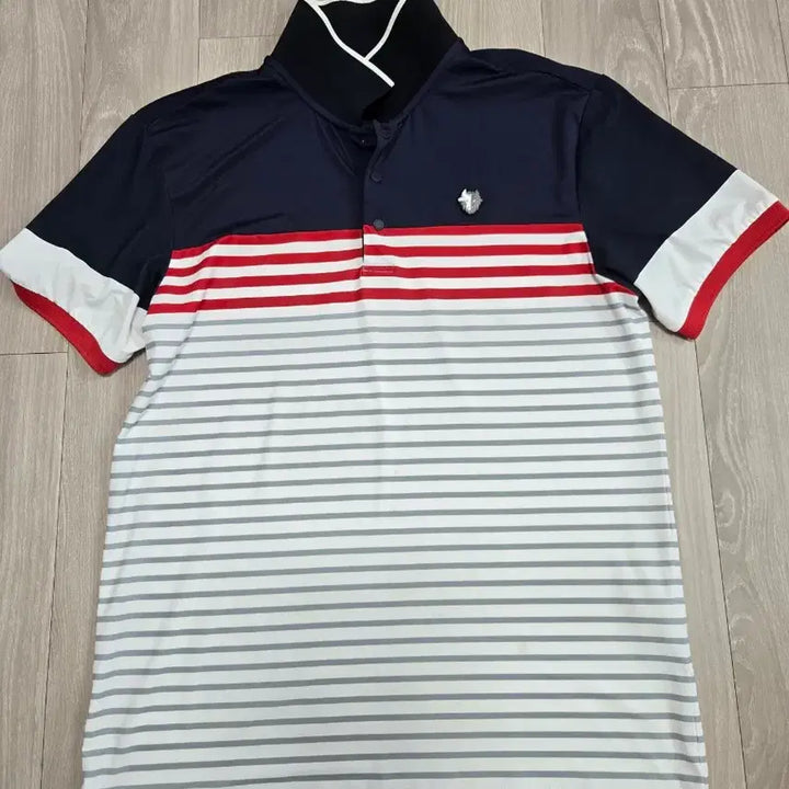 [BUNJANG] Black &amp; White Stripe Collar Short Sleeve T-Shirt Men / 블랙앤화이트 스트라이프 카라반팔티남성