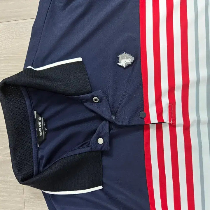 [BUNJANG] Black &amp; White Stripe Collar Short Sleeve T-Shirt Men / 블랙앤화이트 스트라이프 카라반팔티남성