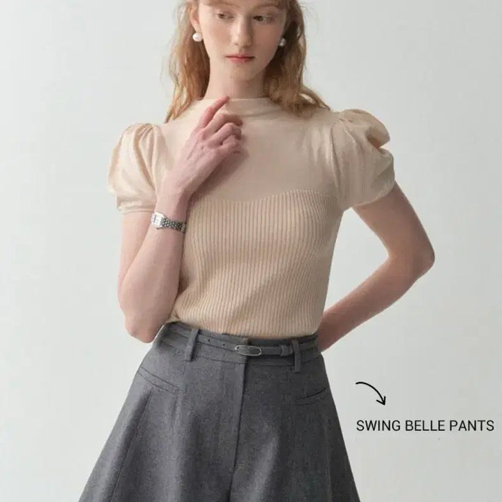 [BUNJANG] Floome Mellow Line Knit Pink Beige S / 플로움 Mellow Line Knit 핑크베이지 s 새상품