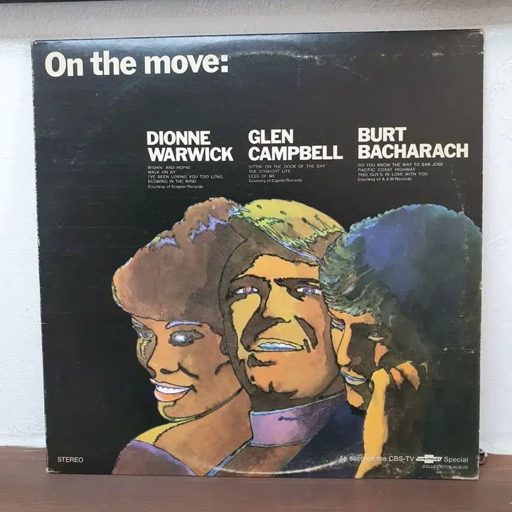 [BUNJANG] Dionne Warwick, Glen Campbell, Burt Bacharach "On the Move" LP / On the move LP  디온워윅 글렌캠벌 BURT BACHARACH