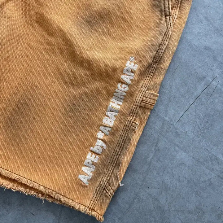 [BUNJANG] Aape Brown Washing Paint Carpenter Pants XL / Aape 에이프 브라운 워싱 페인트 카펜터 팬츠