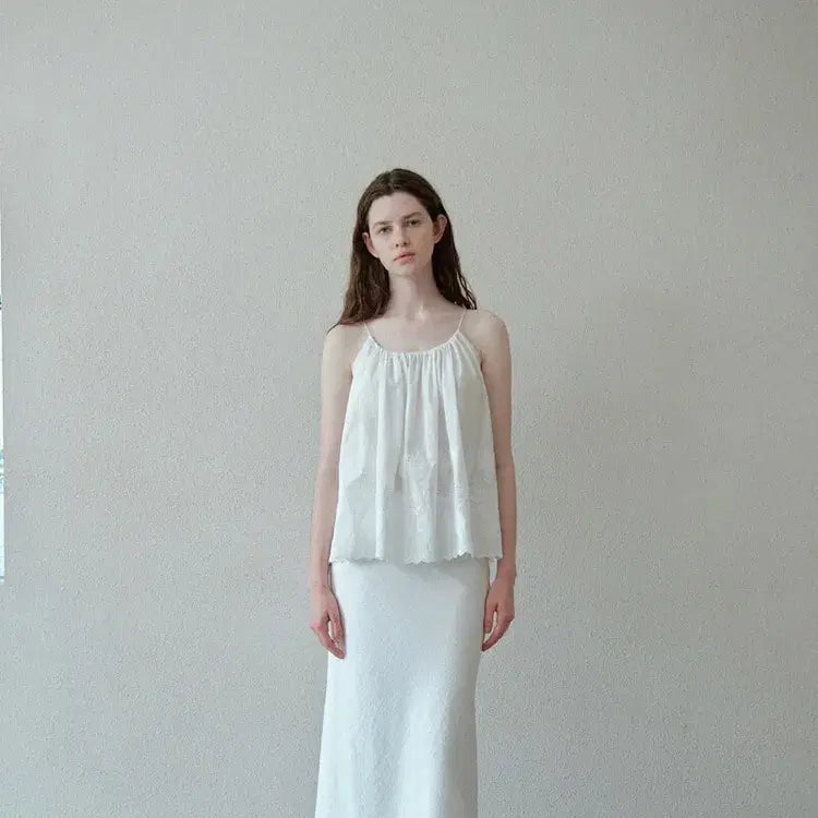 [BUNJANG] Scallop Lace Blouse (White) / 레이스 스칼랩 블라우스(화이트)