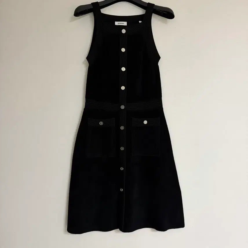 [BUNJANG] Sandro Button Embellished Mini Dress / 산드로 버튼 엠브레쉬드 미니 드레스 원피스